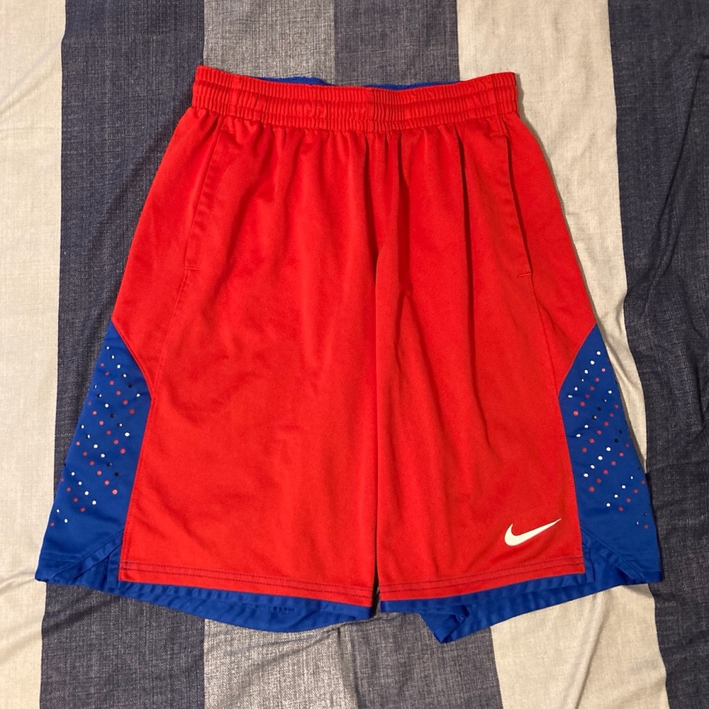 Nike Drifit Mens Performance Shorts Sz L Dial Color Red/Blue